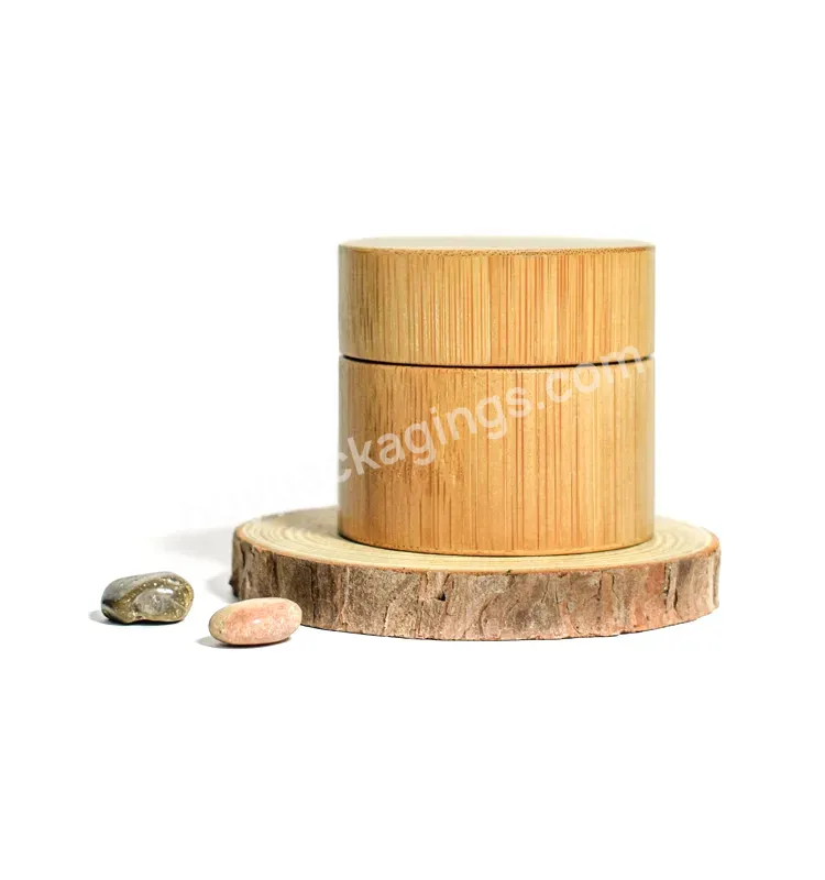 Free Sample Bamboo Lid Pp Cream Jar Recycle Cosmetic Package 100g Skin Care Cream Jar 3g 5g Mini Bamboo Jar