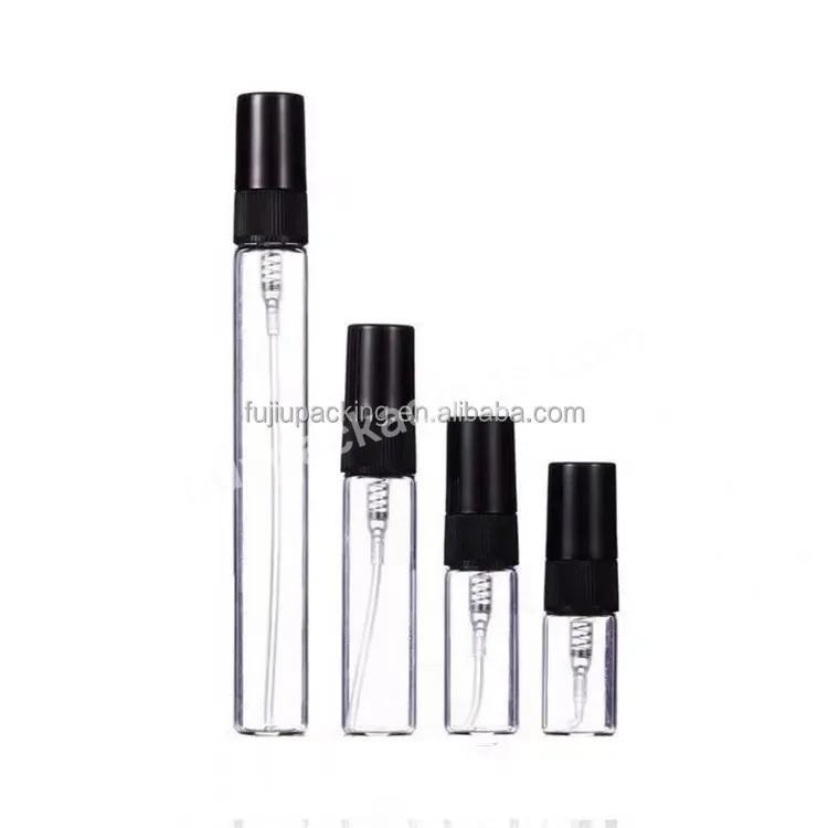 Free Sample Clear Tube Empty Vial 2ml 3ml 5ml 10ml Glass Perfume Spray Bottle