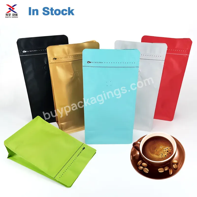 Free Sample Coffee Bean Packaging Bag Aluminium Foil Stand Up Zipper Bag