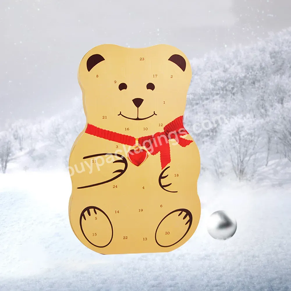 Free Sample Custom Bear Advent Calendar Calendrier De L'avent Carton