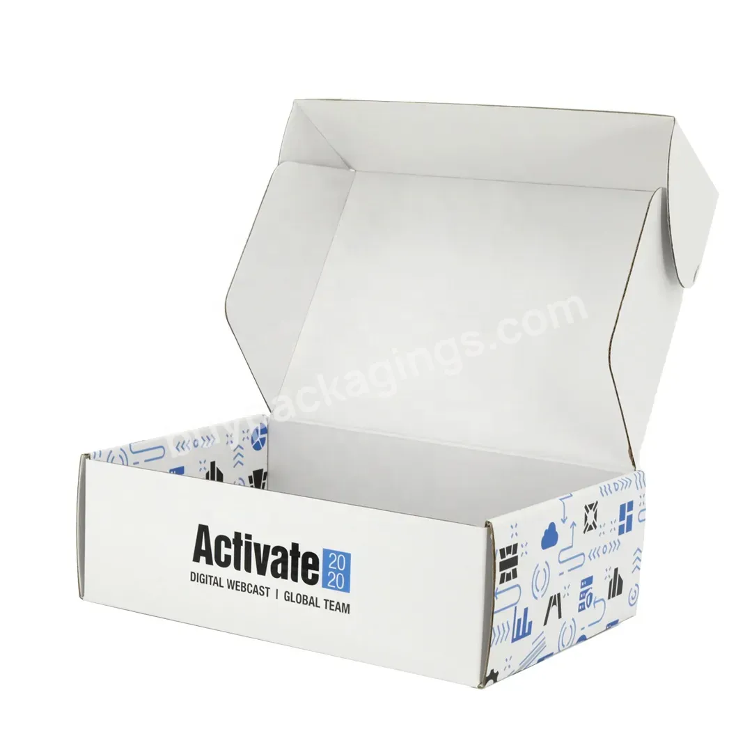 Free Sample Custom Logo Printing Cosmetic Corrugated Packaging Mailer Box Shoes Shipping Box For Clothing And Shoes