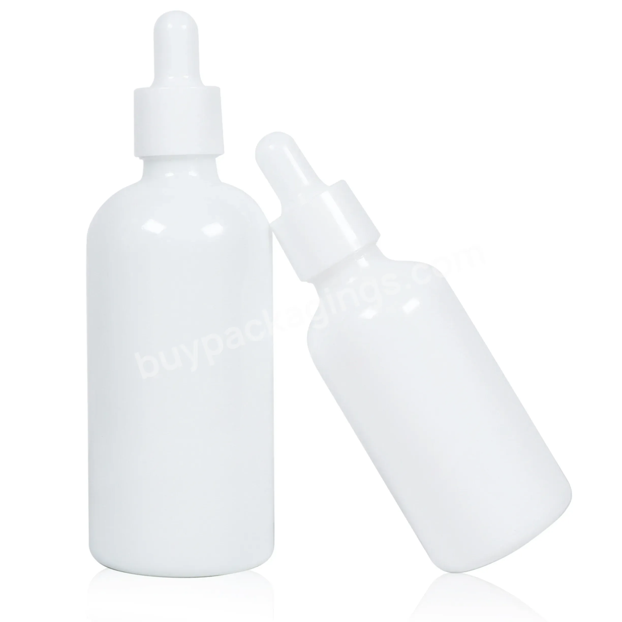 Free Sample Custom Packaging 20ml 30ml 50ml 100ml White Essential Oil Serum Glass Dropper Bottle