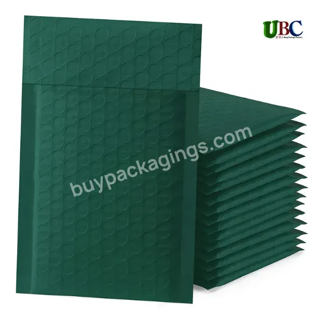 Free Sample Customised Bubble Mailer Eco-friendly Green Padded Poly Mailer Bubble Mailer Wholesale Padded Envelope Shipping Bags