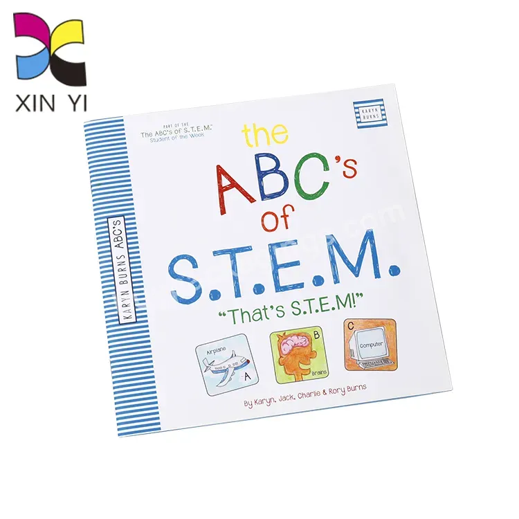 Free Sample Cute Small Kid Learning Books Saddle Stitching Abc Kids Books