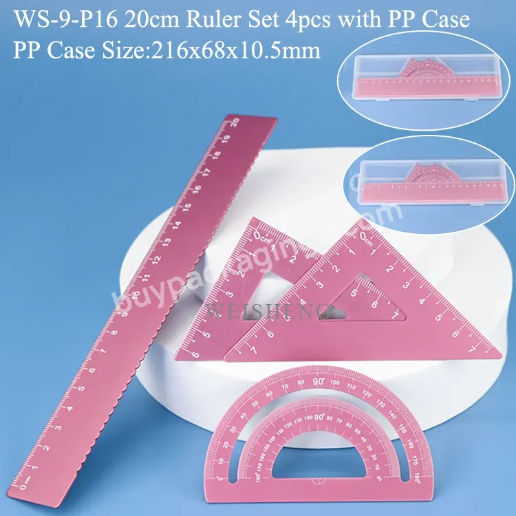 Free Sample Fancy Color 4pcs Rulers Case Geometry Math Aluminum Metal Triangle Scale Ruler Set Plastic Ruler Box - Buy Triangle Scale Ruler,Rulers,Multi Function Ruler.