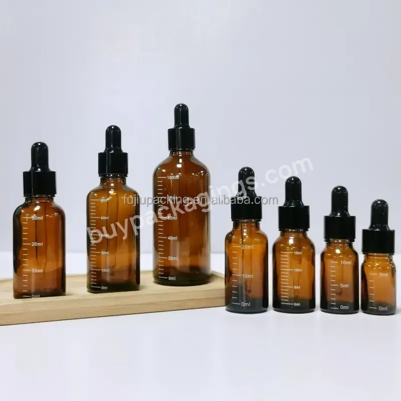 Free Sample Graduated Glass Serum Bottle Essential Oil Glass Dropper Bottle