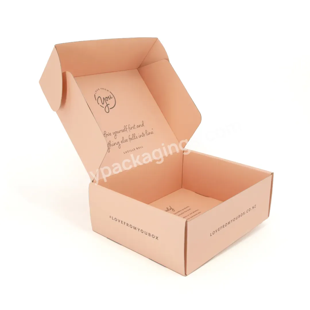 Free Sample Luxury E Flute Corrugated Pink Cardboard Packaging Paper Boxes Cosmetic Perfume Shipping Mailer Gift Box