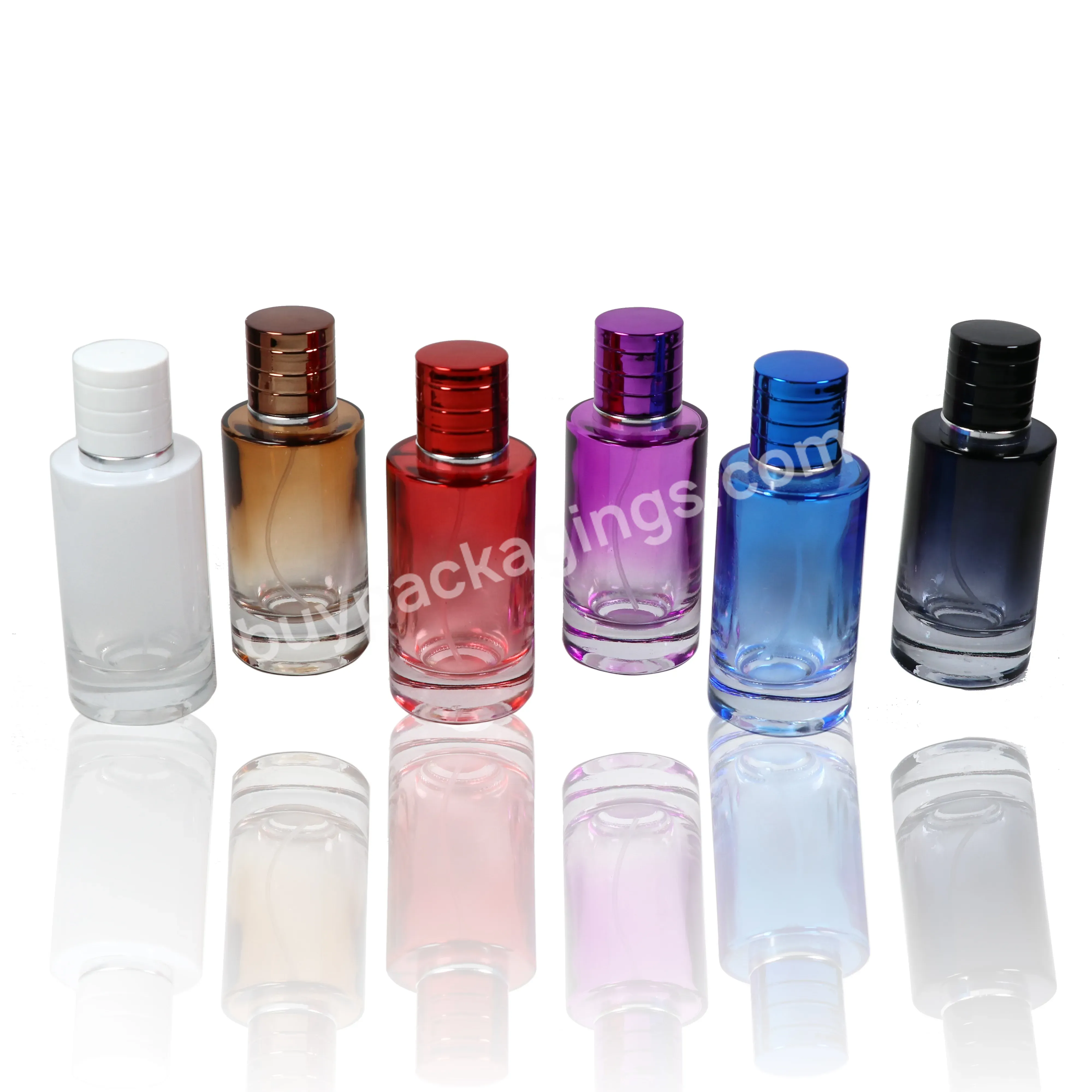 Free Sample Luxury Gradient Color Refill Pump Sprayer Empty Glass Perfume Bottles 30ml 50ml 100ml