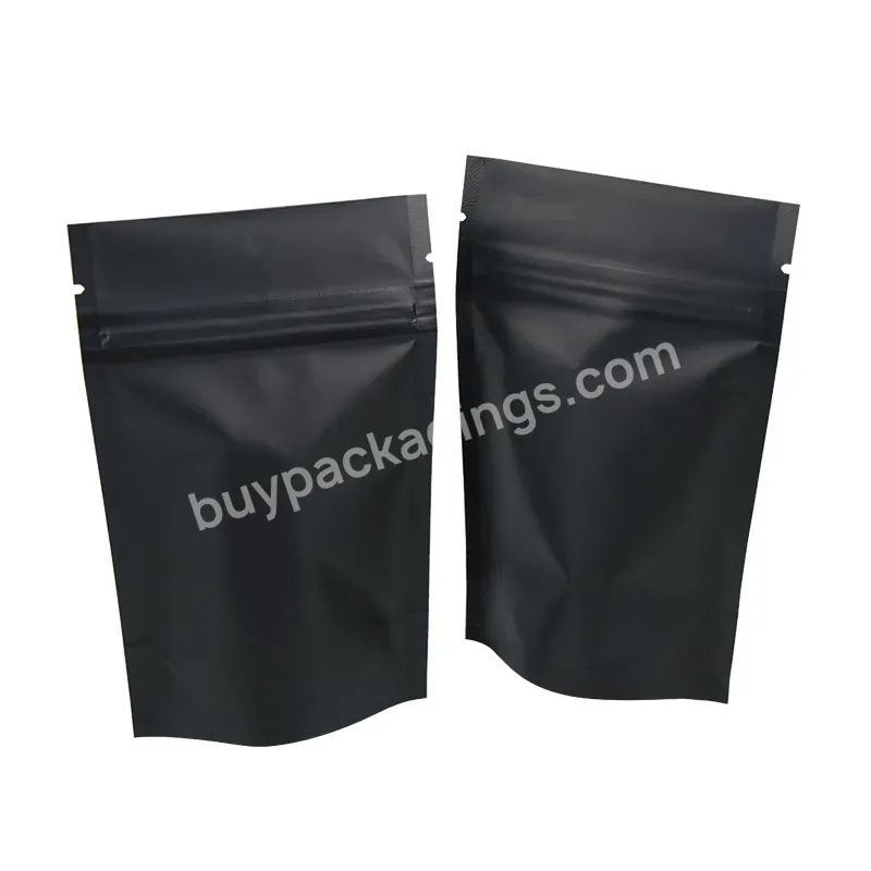 Free Sample Matte Black White Shiny Custom Stand Up Doypack Bags Aluminum Foil Plastic Mylar Resealable Bag Smell Proof