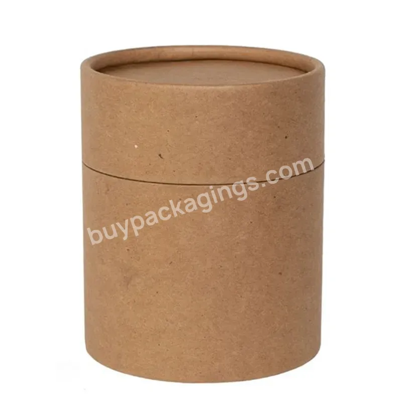 Free Sample Natural Kraft Paper Core Tube Packaging Custom Printed Round Paper Jar With Lid - Buy Cosmetic Paper Tube,Kraft Paper Core Tube,Paper Tube Packaging.