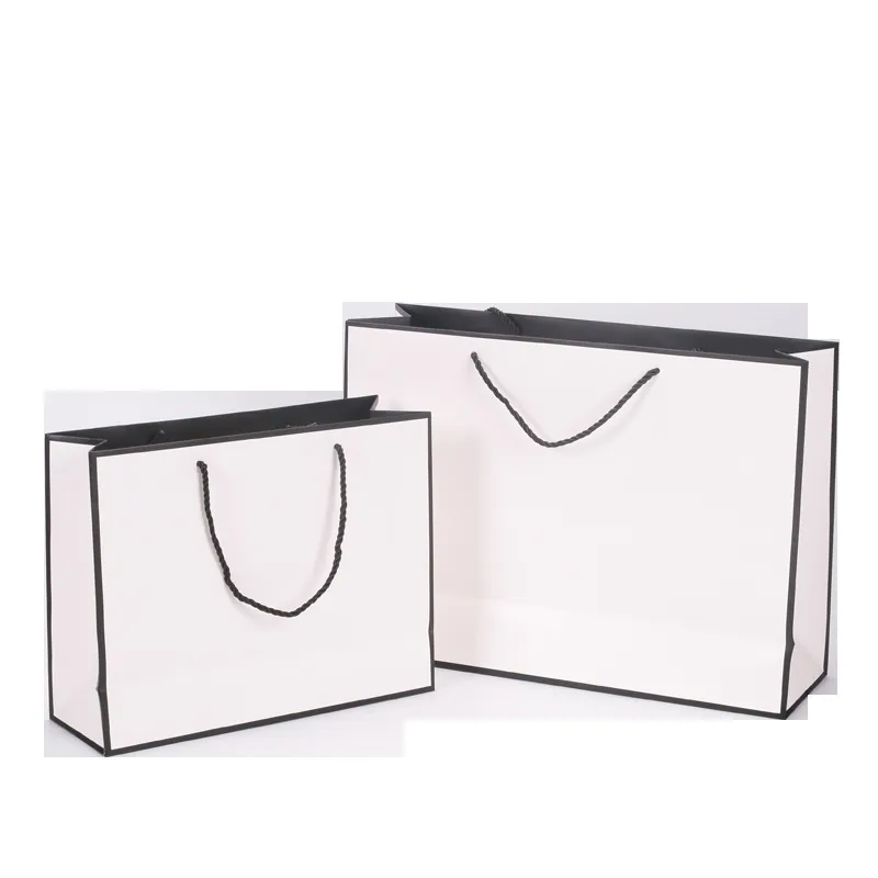 Free sample paper gift bag custom logo luxury gift bags white gift bag