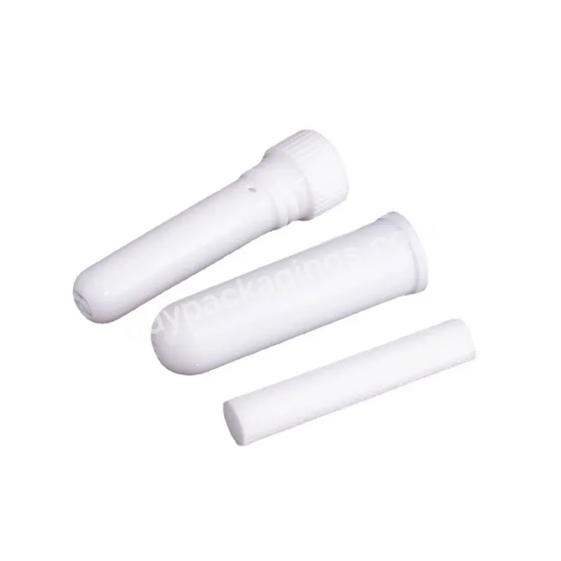 Free Sample Plastic White Color Essential Oil Aromatherapy Blank Metal Nasal Inhaler Tubes