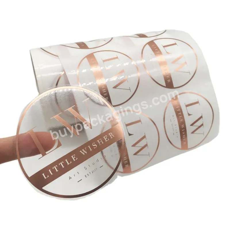 Free Sample Private Brand Name Printing Clear Logo Adhesive Roll Labels Stickers For Packaging