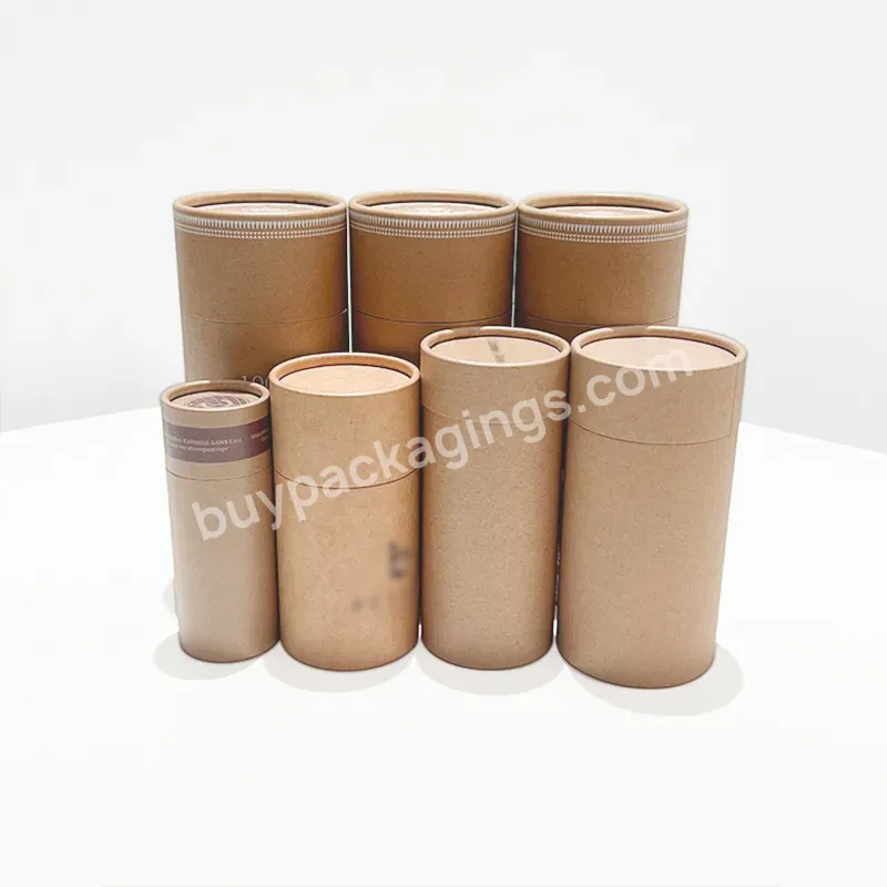 Free Sample Recycled Round Paper Tube Packaging Box Custom Logo Cardboard Gift Cylinder Packaging