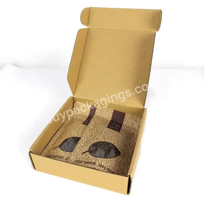 Free Sample Stock Recycled Corrugated Packaging Boxes Custom Brown Gift Square Paper Box For Clothing Mailer Shipping Packing