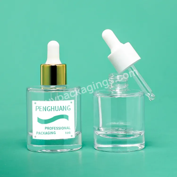 Free Sample Support Custom Stock 30ml Serum Bottle Cosmetic Packaging Essential Oil Glass Serum Bottle