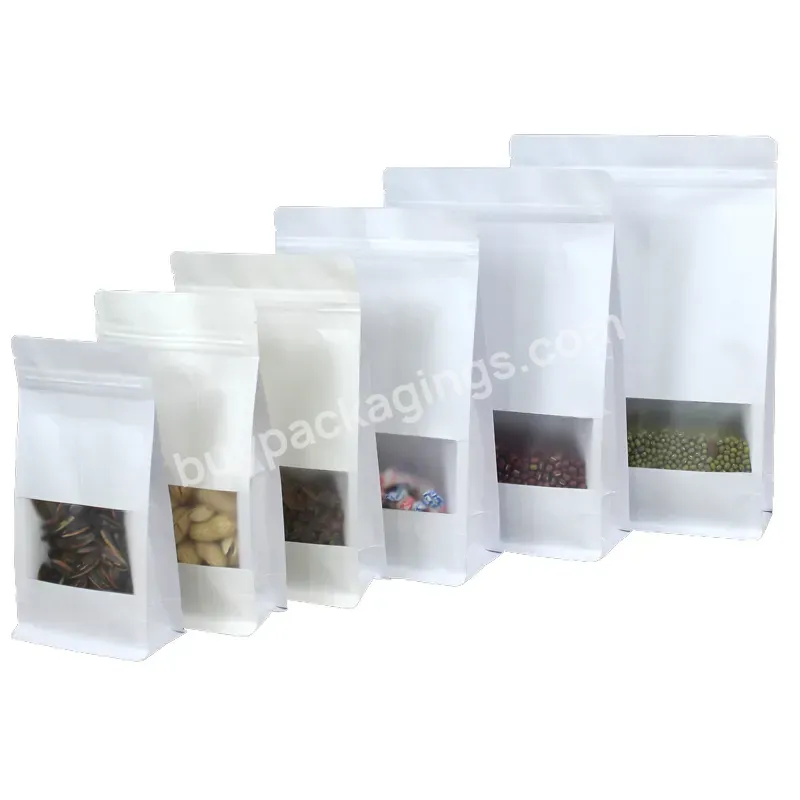 Free Sample Tea Bag Oem Design Custom Logo Paper Bag Flat Bottom White Kraft Paper Bags With Your Own Logo