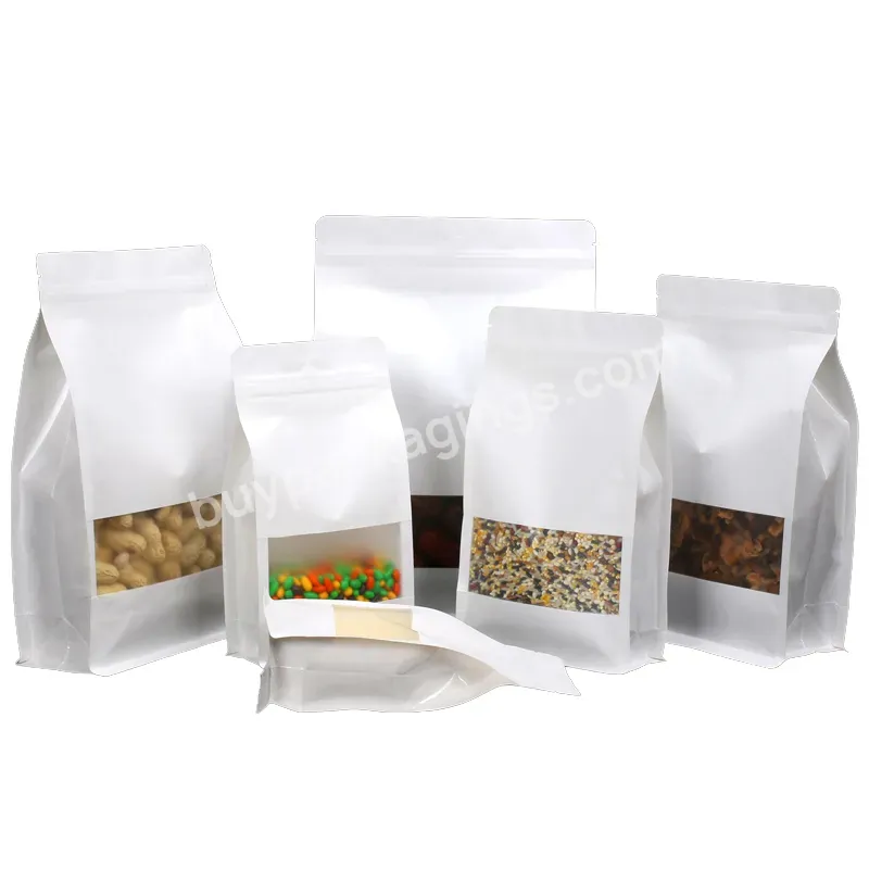 Free Sample Tea Bag Oem Design Custom Logo Paper Bag Flat Bottom White Kraft Paper Bags With Your Own Logo