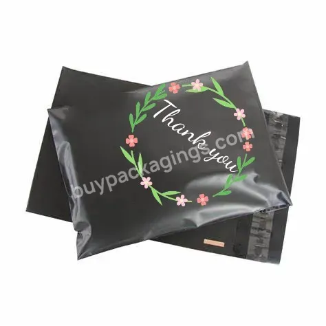 Free Sample Thank You 6 X 9 Matt Black Biodegradable Packaging Custom Pattern Logo Printed Eco Friendly Poly Mailer Bag