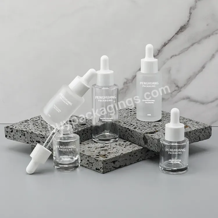 Free Sample Transparent 15ml 20ml 30ml 40ml 50ml Skincare Packing Empty Essential Oil Dropper Bottle