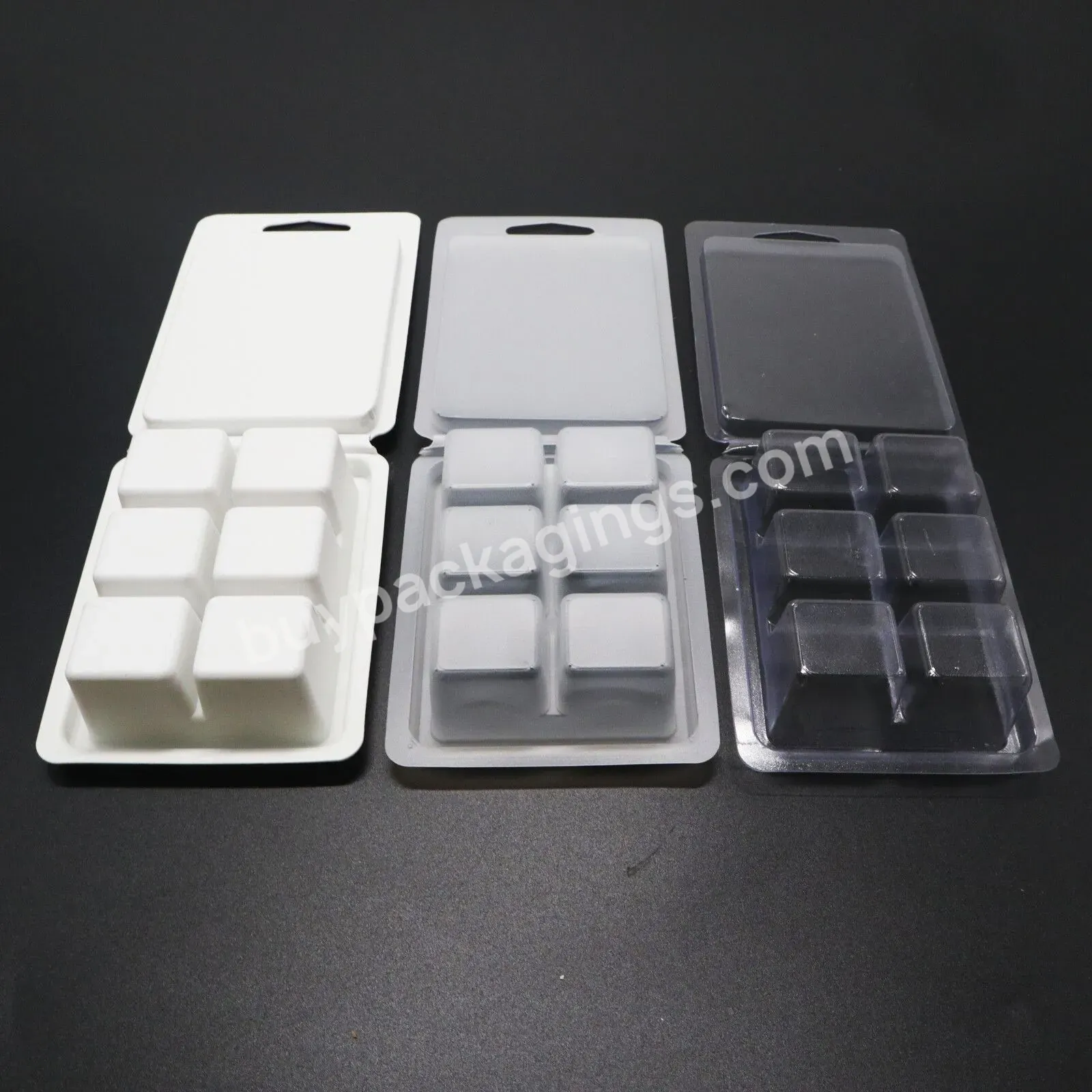 Free Sample White\clear\black Wax Melt Clamshells Wax Melt Box Packaging