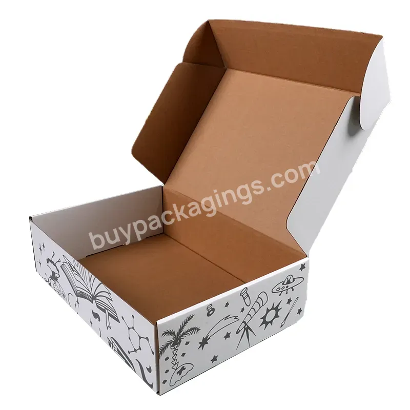 Free Sample Wholesale Fashion Pink Gift Logo Custom Design Packaging Mailer Corrugated Paper Foldable Shipping Box