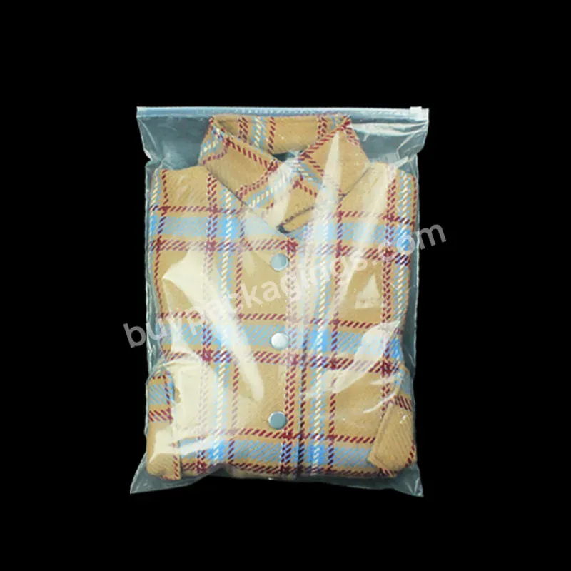Free Samples Custom Zip Lock Degradable Poly Frosted Plastic Zipper Apparel Clothing Packaging Bag