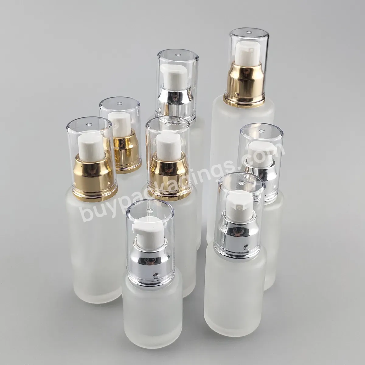 Free Samples Cylinder Perfume Bottle Blue Perfume Bottle Glass Bottle For Perfume With Sprayer Lotion Pump