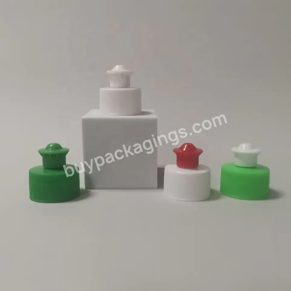 Free Samples Factory Direct Sale 28mm 28/410 Plastic Water Bottle Push Pull Cap Pull Push Cap Lids Push Pull Cover Cap