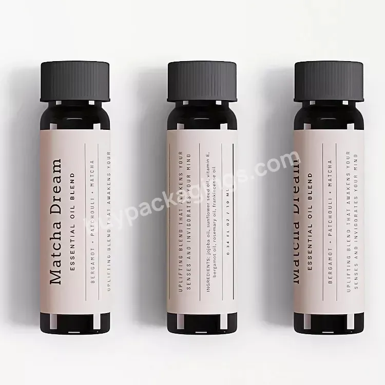 Free Shipping Luxury Gold Foil Printing Glass Dropper Bottle Labels Stickers