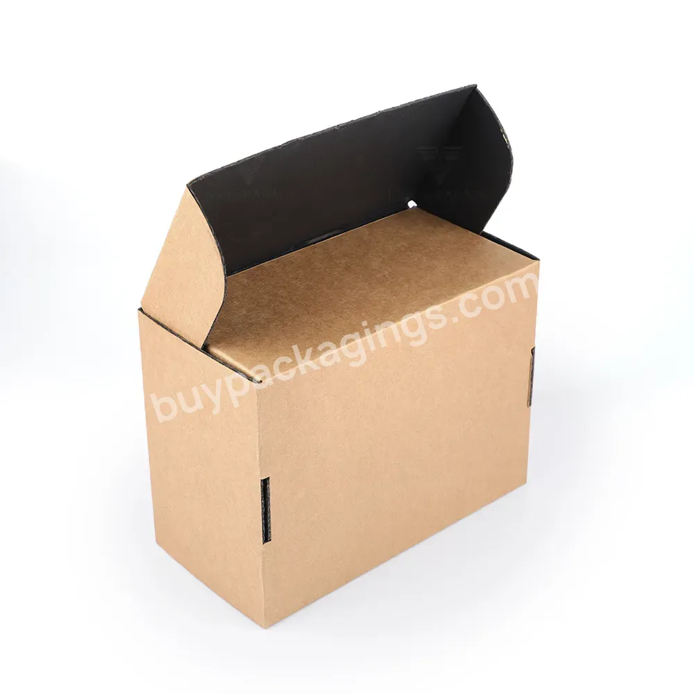 Friendly Brown Kraft Paper Rectangle Corrugated Cardboard Mailer Shipping Box Packaging