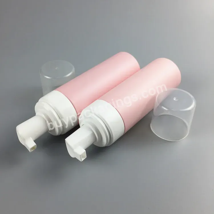 Frost Pink 100ml,150ml,200ml Face Cleanser Liquid Soap Pet Plastic Foaming Bottle