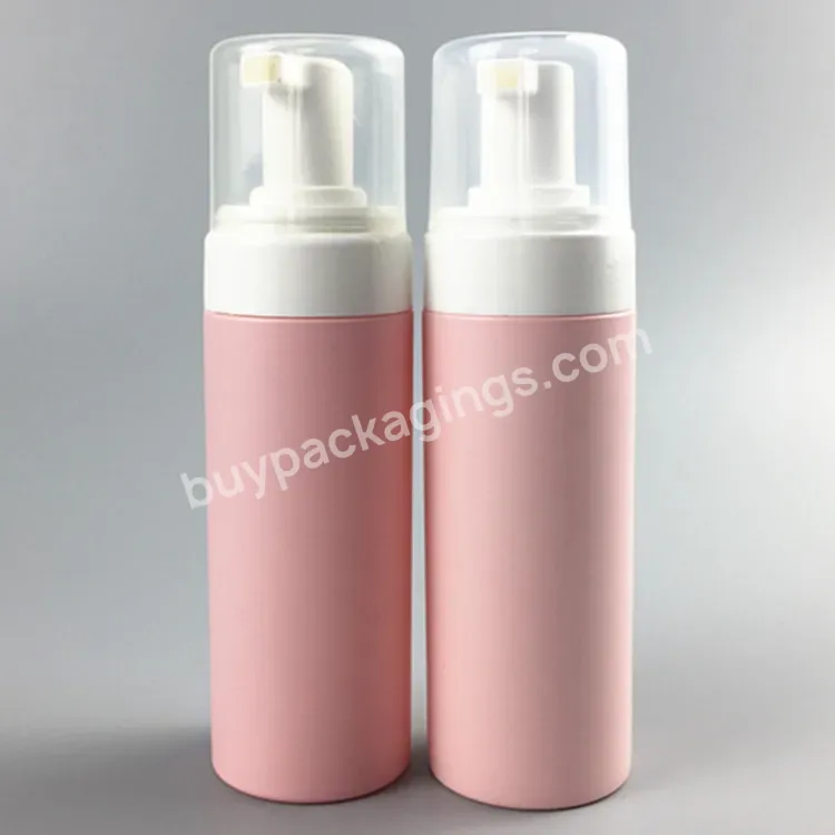 Frost Pink Color Pet Plastic Foam Cleanser Pump Bottle Foam Pump Bottle 150 Ml