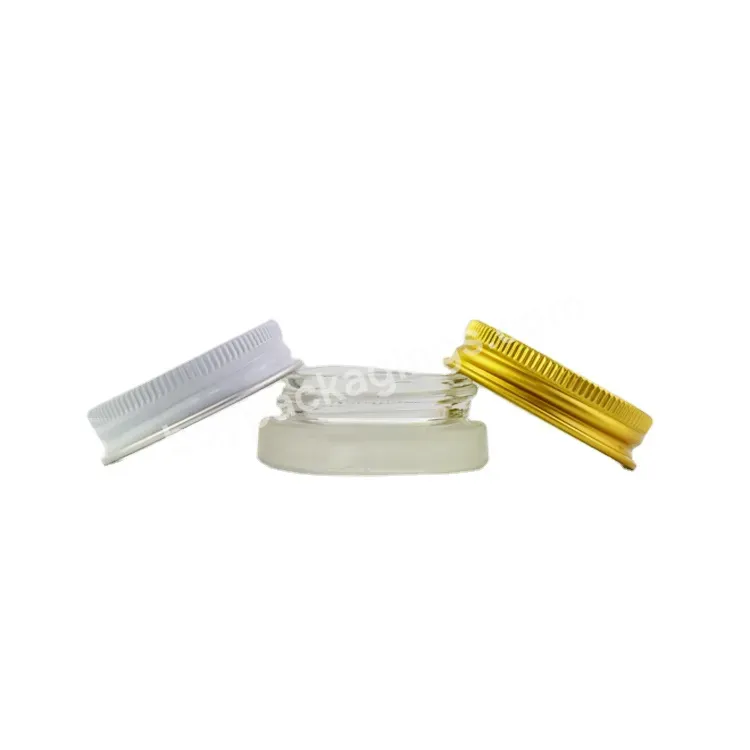 Frosted 7ml Half See Through Glass Jar With Cosmetic Metal Lid Concentrate Or Cream Packaging