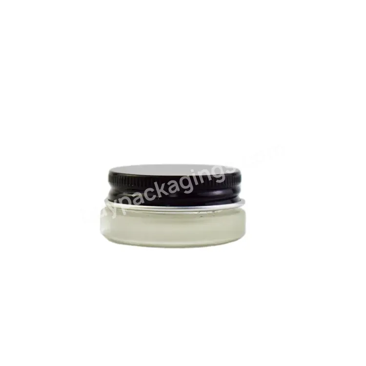 Frosted 7ml Half See Through Glass Jar With Cosmetic Metal Lid Concentrate Or Cream Packaging