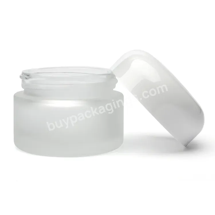 Frosted Cosmetic Packaging Glass Jar Cream Jar For Skin Care Cream Glass Jars And Lids 15g 30g 50g Eye Cream White Porcelain - Buy 50ml Frosted Glass Jar White Lid,Cosmetic Cream Packaging,Glass Jar Cream Jar.