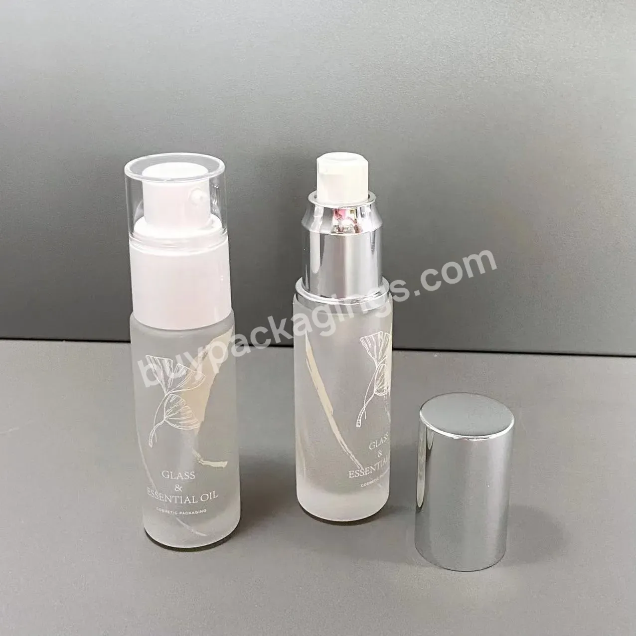 Frosted Glass Lotion Pump Bottle Serum Glass Cosmetic Bottle With Cap 30ml - Buy Frosted Glass Bottle,30ml Serum Bottle,Lotion Bottle.