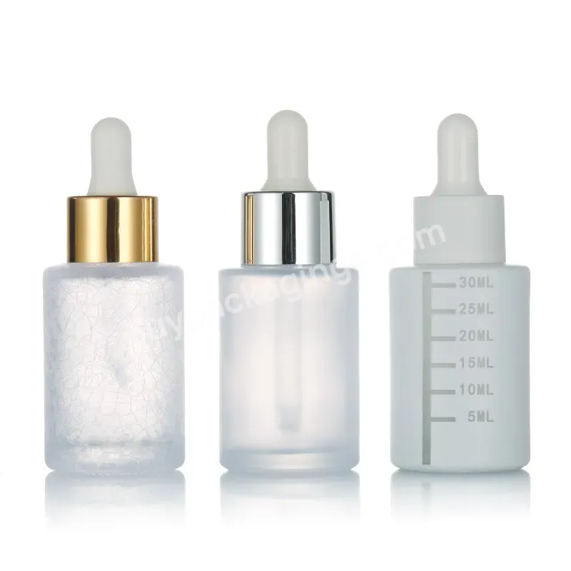 Frosted Glass Spray Bottle Silver Caps 20ml 50ml Face Cream Jar Luxury 30ml Skincare Toner Serum Pump Bottle For Face Body Hair