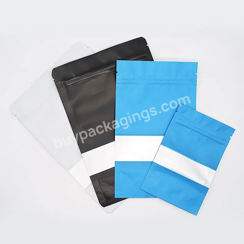 Frosted Matte Stand Up Aluminum Foil Zipper Bag Zip Lock Pouch For Coffee Tea Food Clear Window Several Colors