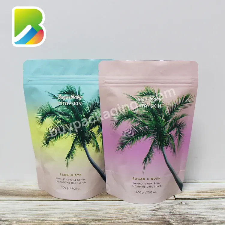 Frosted Plastic Zipper Bag Made Craft Food Packaging Drawstring Low Moq Printing Digital Printed Stand Up Pouch