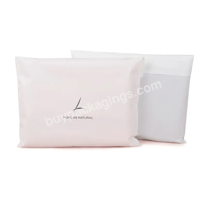 Frosted White Soft Plastic Self Adhesive Bag Garment Clothing Bag With Logo Printed Customized