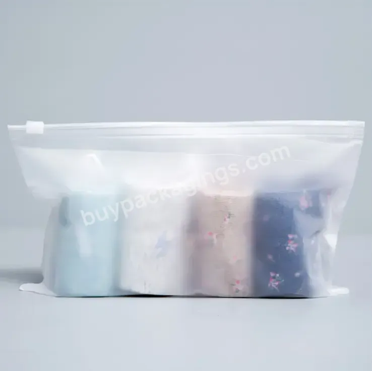 Frosted Ziplock Luxury Pvc Zipper Frosted Custom Clothing Packaging Bag Frosted Ziplock Bag