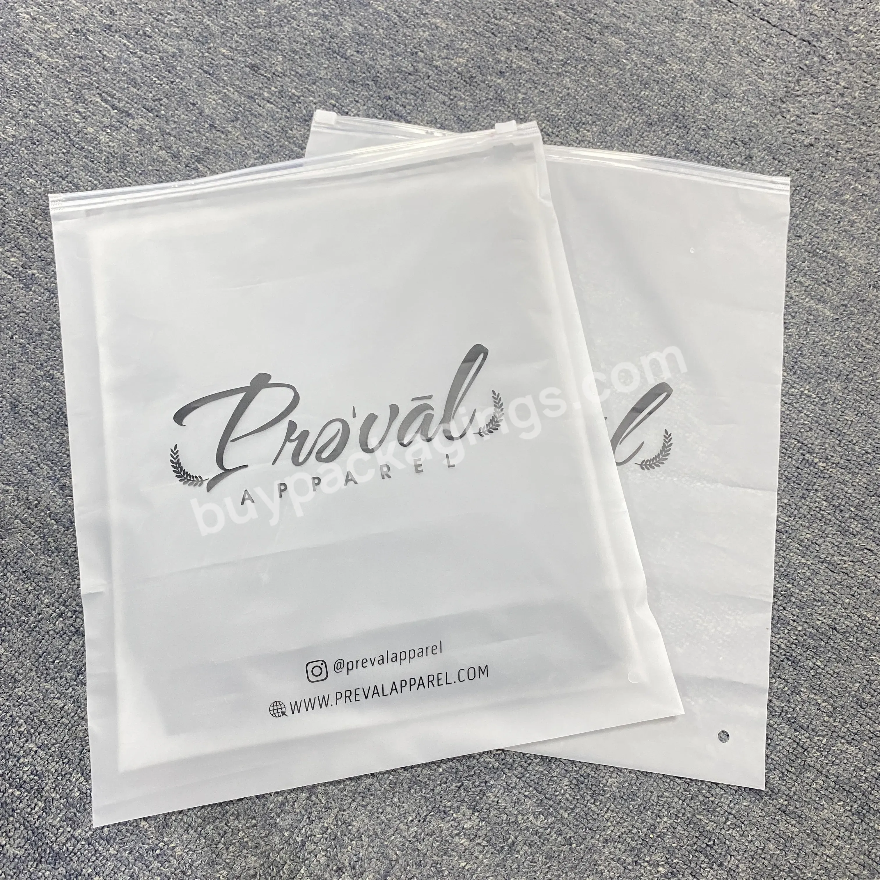 Frosted Zipper Bag Sock Packing Bag Pantyhose Underwear Frosted Self Sealing Creative Bag Customized Logo Printing