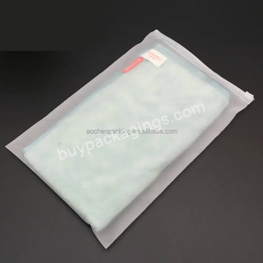 Frosted Zipper Bag,Clothing Packaging Bags Custom Logo,Plastic Bag For Clothes Packaging