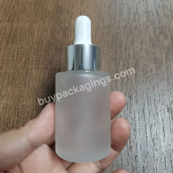 Frosting Amber Glass Dropper Bottles Customized Essential Oil Dropper Bottle 10ml 15ml Frost Glass Essential Oil Dropper Bottle