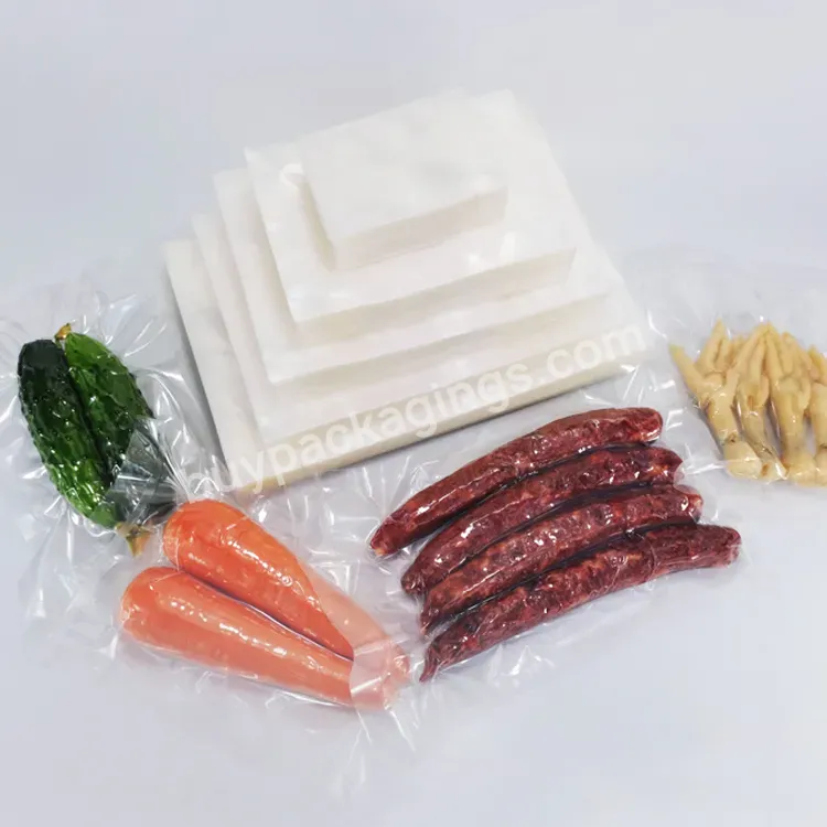 Frozen Food Grade Heat Seal Transparent Pa+pe Vacuum Plastic Packaging Bag