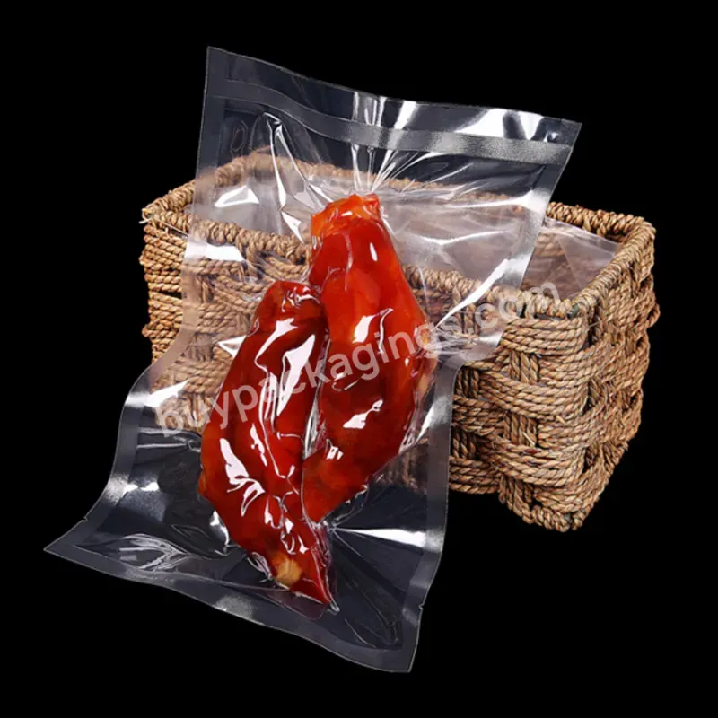 Frozen Food Grade Heat Seal Transparent Pa+pe Vacuum Plastic Packaging Bag