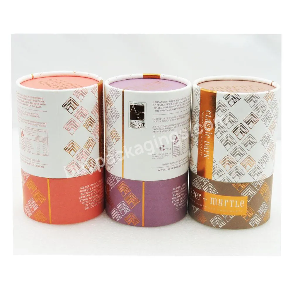 FSC certified material food grade Milk Tea Diet Shake Cup Packaging wrap paper can cardboard tube