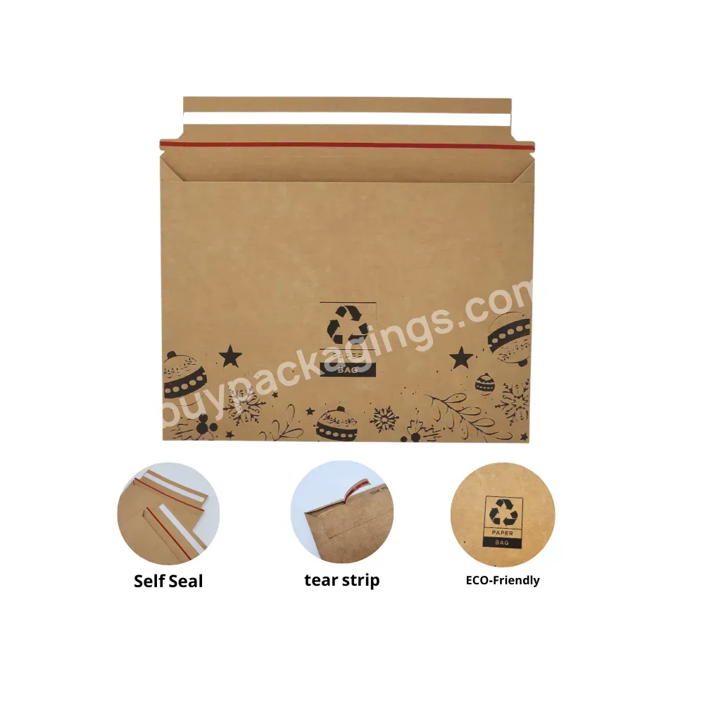 Fsc Certified Rigid Mailer Hard Cardboard Shipping Envelope Print Recycled Packaging For Your Business Shipping Packaging - Buy Rigid Mailer Envelope Cardboard,Mailer Shipping Envelope Print Recycled Packaging,Hard Cardboard Mailer Envelope.