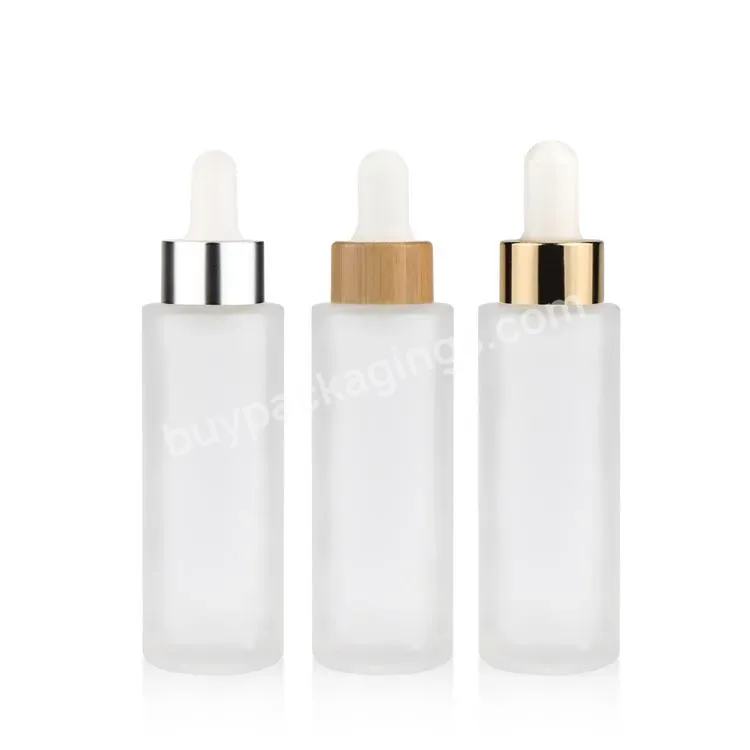 Fts 15 Ml 20 Ml 30 Ml 50 Ml Frosted Clean Glass Dropper Bottle For Essential Oil